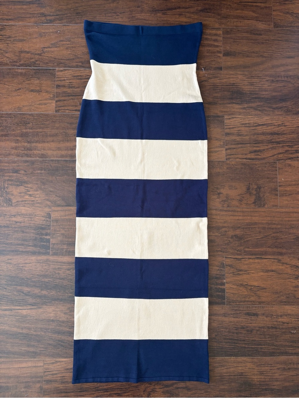 POSSE Theo Striped Jersey Strapless Maxi Dress size L